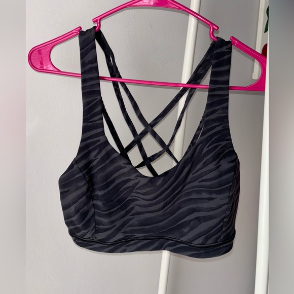 Lululemon Free To Be Serene Bra Le Tigre Camo Deep Coal Multi size 8 - Picture 7 of 8